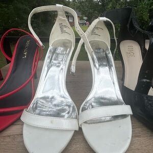 Elegant White Strappy Heels